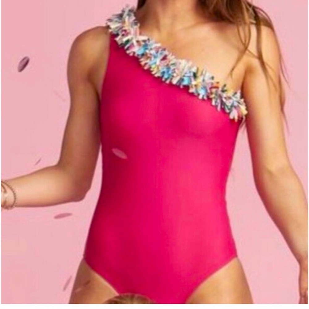 Summersalt Pink One-Shoulder Swim One Piece